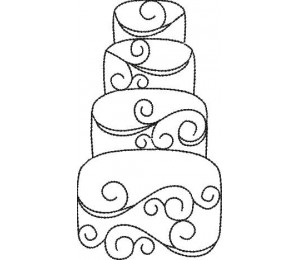 Stickdatei - Hochzeitstorte